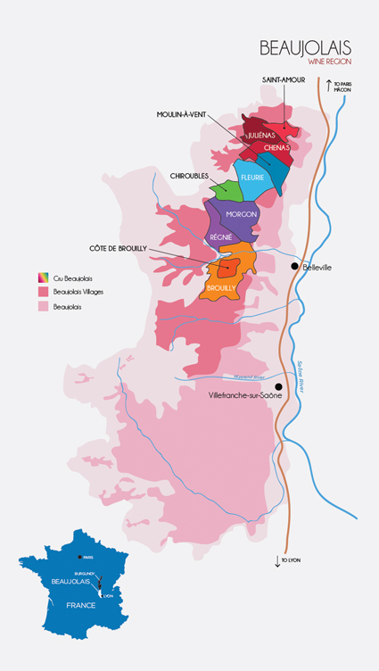Where is Beaujolais? Is Beaujolais in Burgundy? Wine Map
