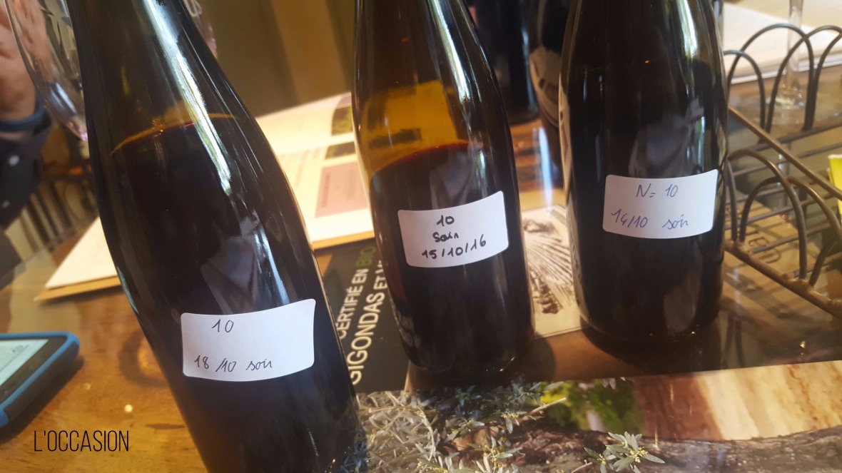Barrel samples, wine Gigondas, Vacqueras